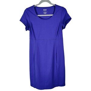 DULUTH TRADING CO Women's Purple Short Sleeve Stretch Active Dress XS